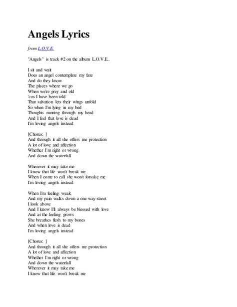 angel lyrics|angels song lyrics.